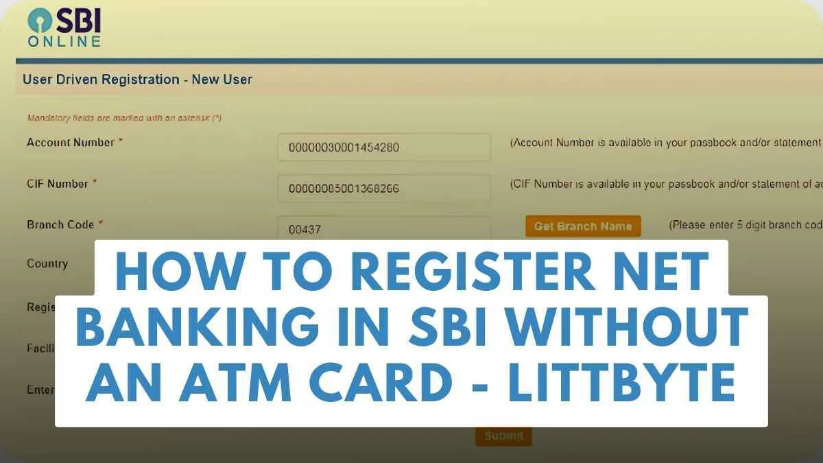 How to Register Net Banking in SBI Without an ATM Card